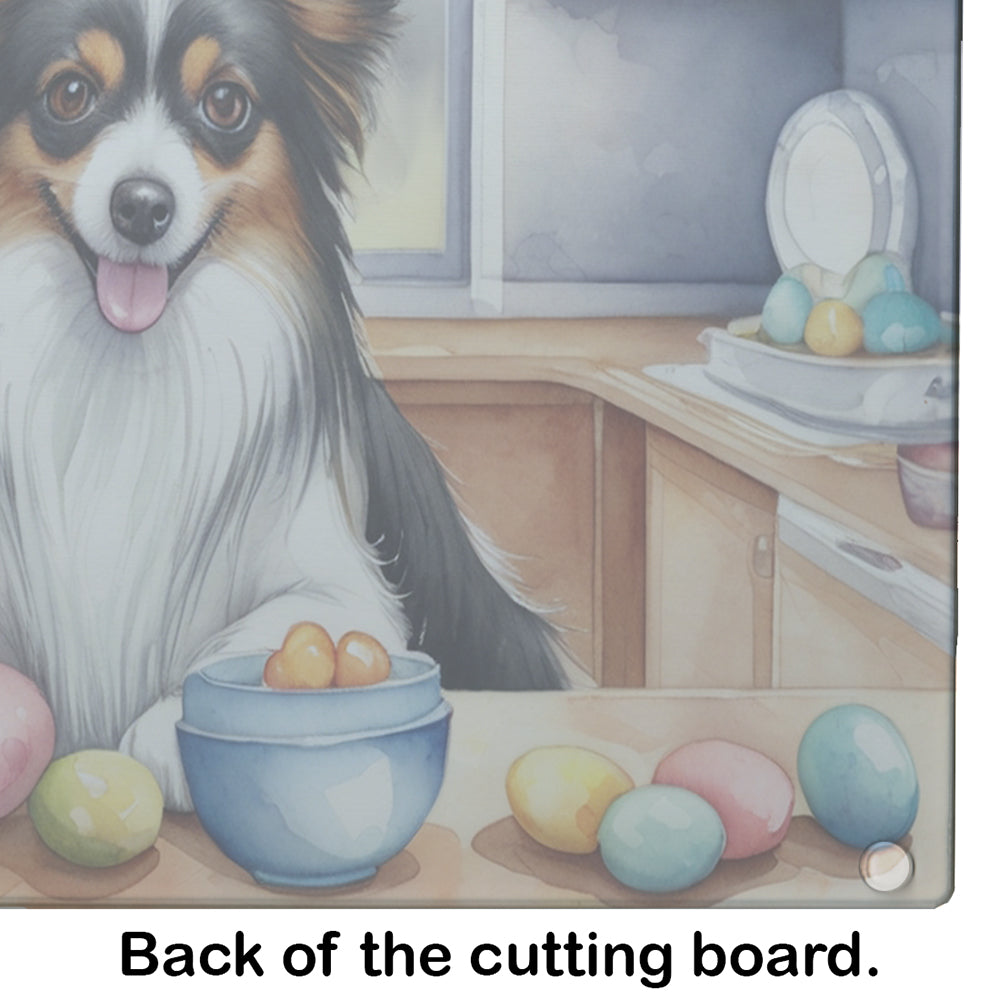 Decorating Easter Papillon Glass Cutting Board