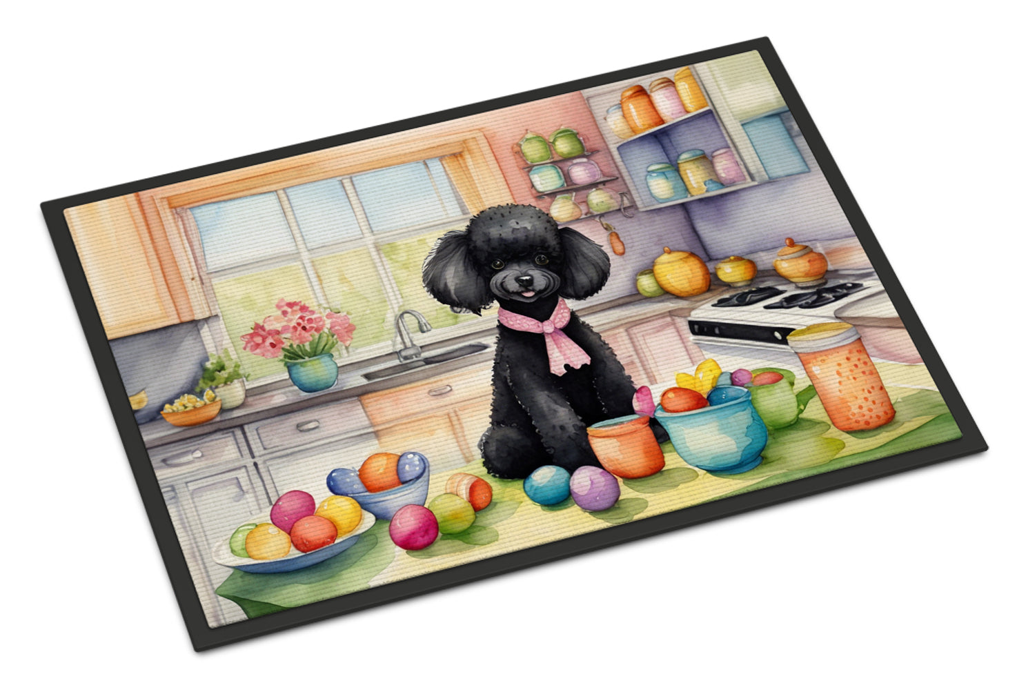 Buy this Decorating Easter Black Poodle Doormat