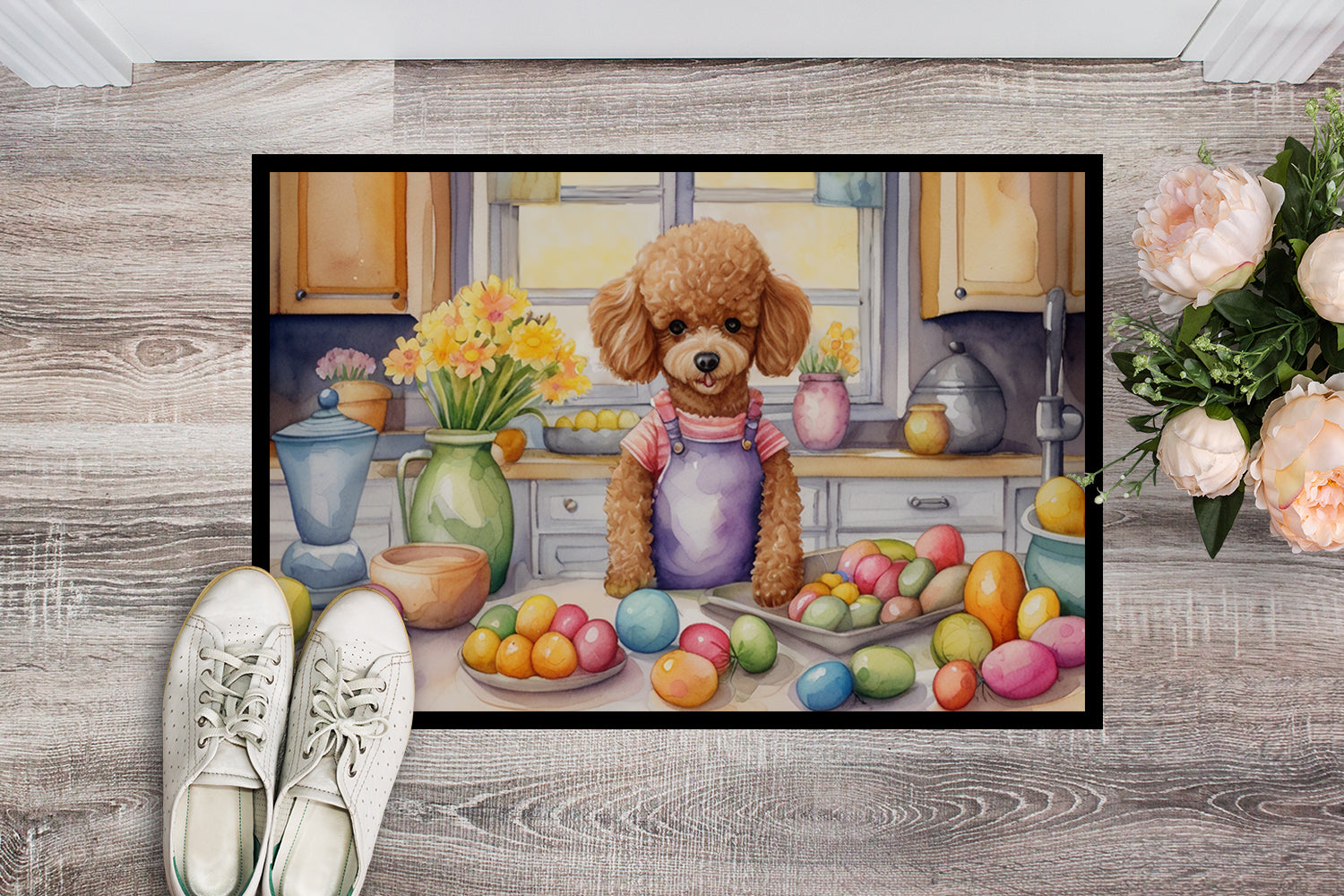 Buy this Decorating Easter Poodle Doormat