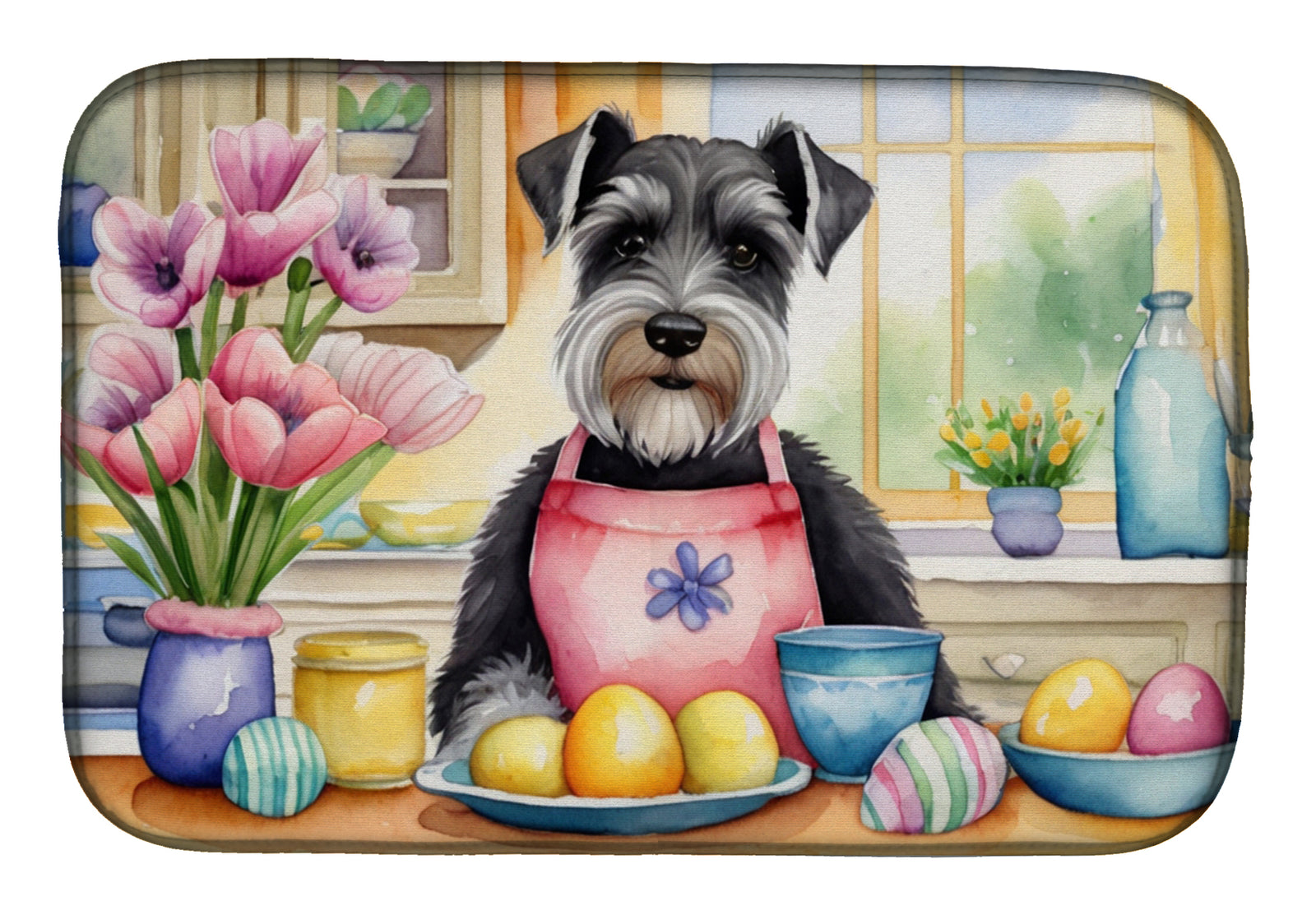 Buy this Decorating Easter Schnauzer Dish Drying Mat