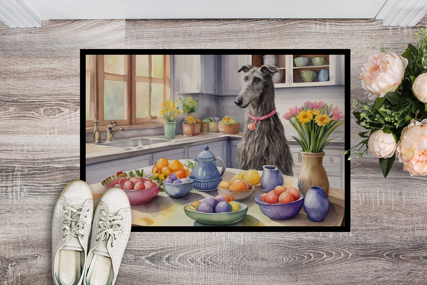 Buy this Decorating Easter Scottish Deerhound Doormat