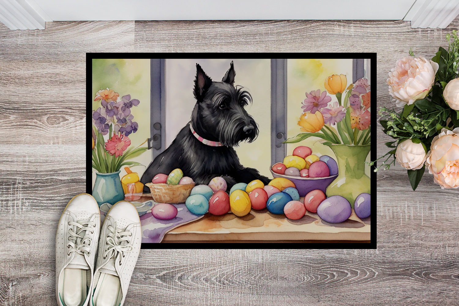 Buy this Decorating Easter Scottish Terrier Doormat