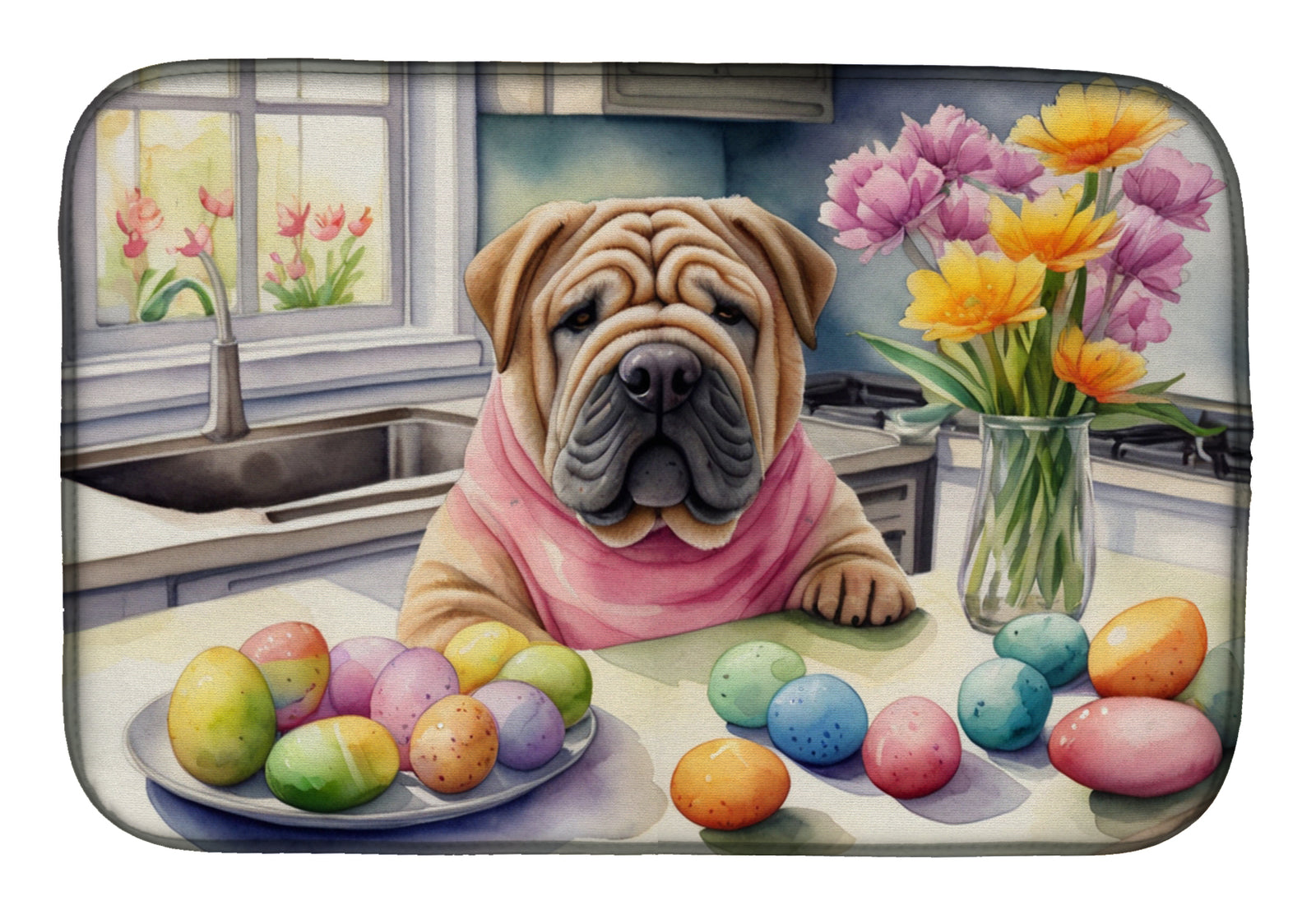 Buy this Decorating Easter Shar Pei Dish Drying Mat