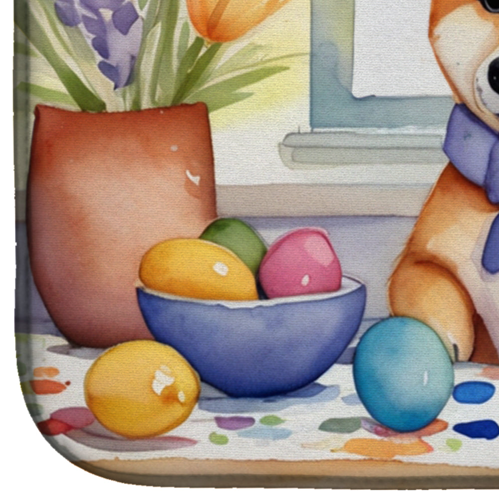 Decorating Easter Shiba Inu Dish Drying Mat