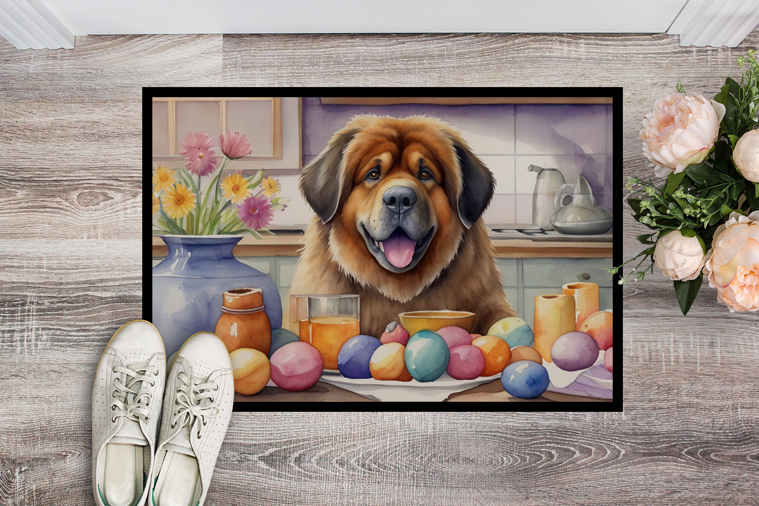 Buy this Decorating Easter Tibetan Mastiff Doormat