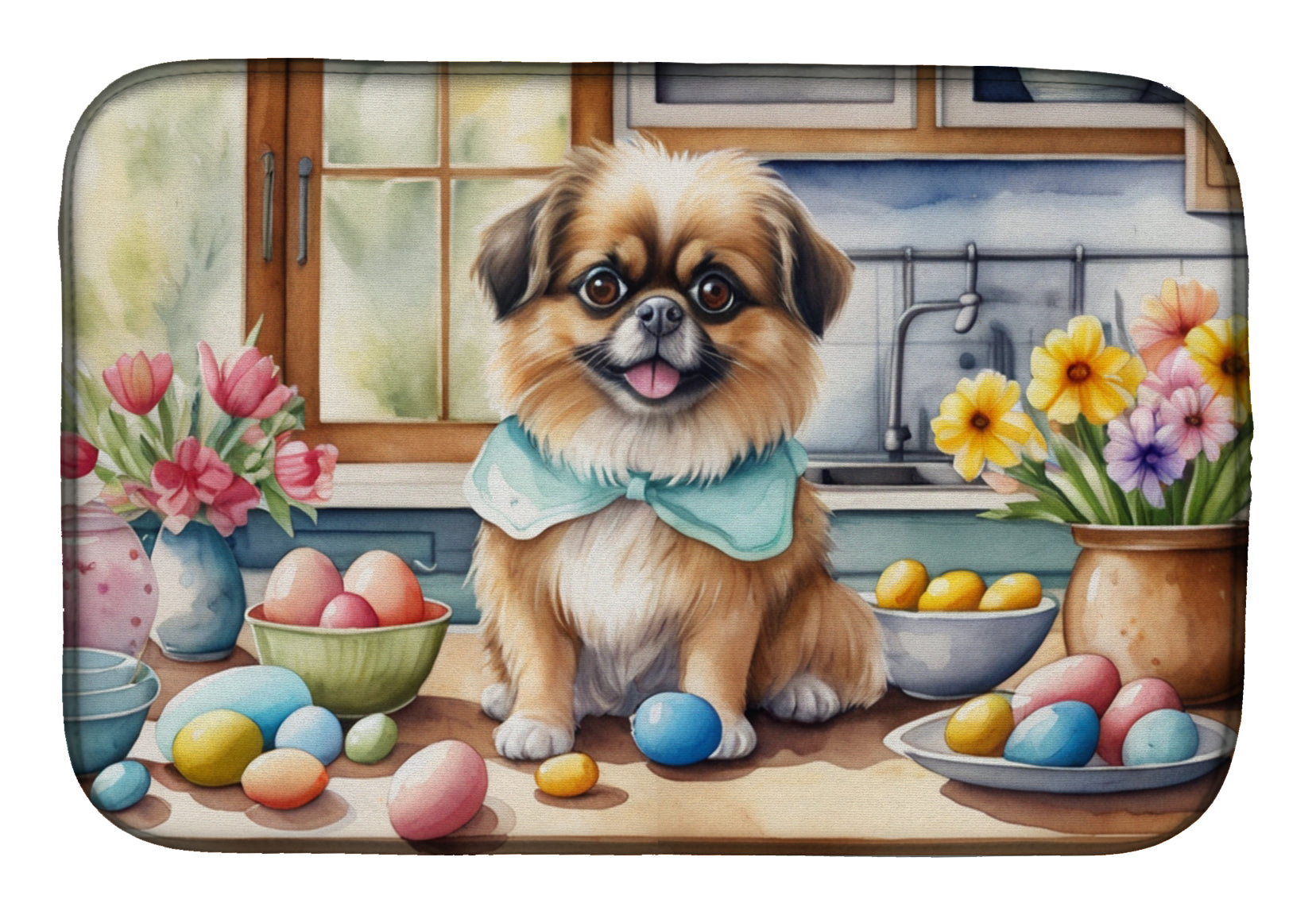 Buy this Decorating Easter Tibetan Spaniel Dish Drying Mat