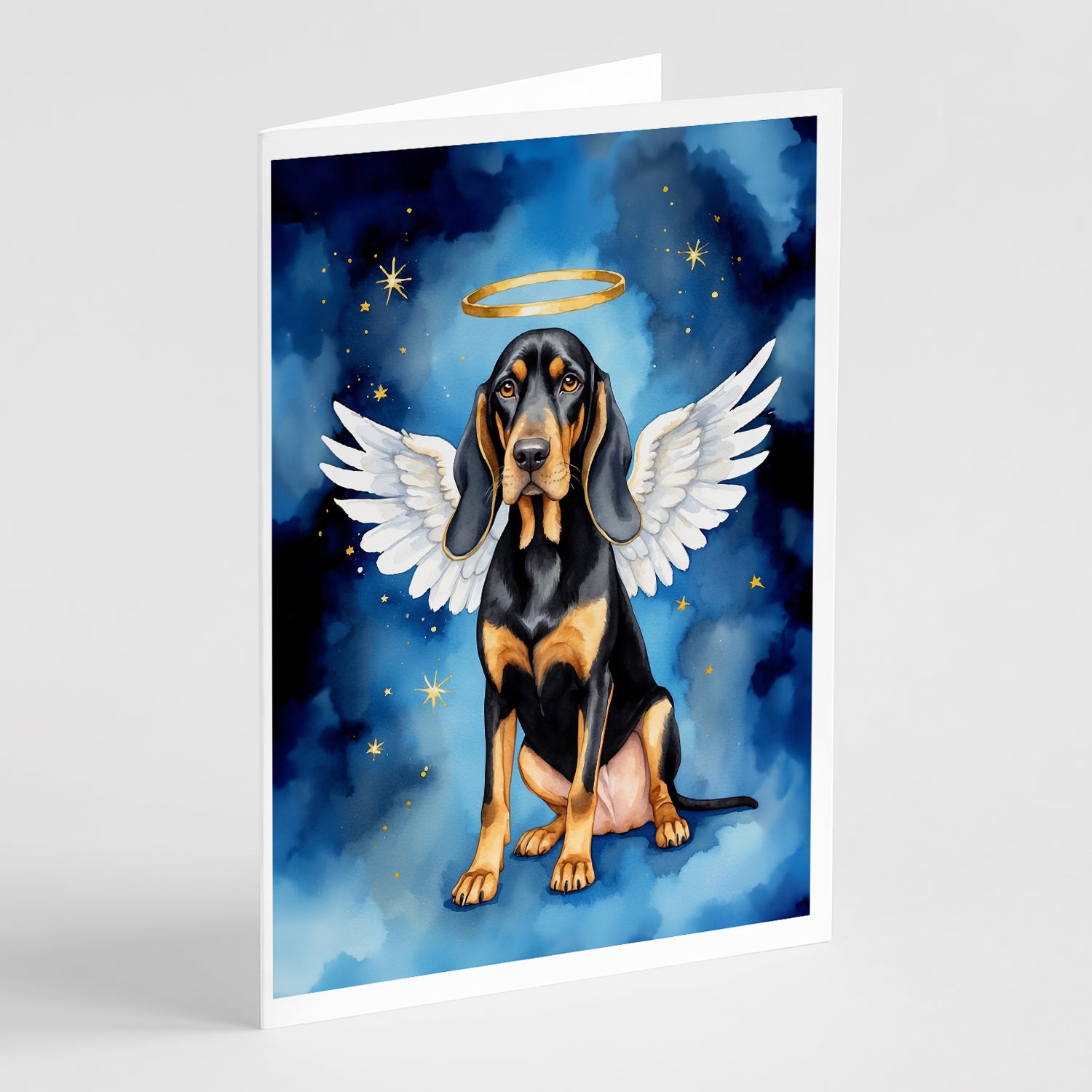 Buy this Black and Tan Coonhound My Angel Greeting Cards Pack of 8