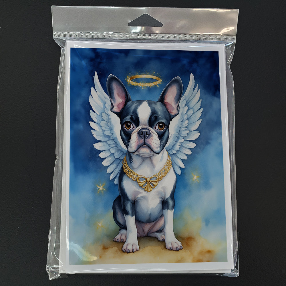 Boston Terrier My Angel Greeting Cards Pack of 8