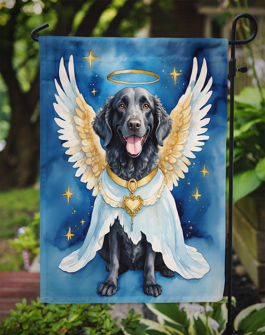 Curly-Coated Retriever My Angel Garden Flag