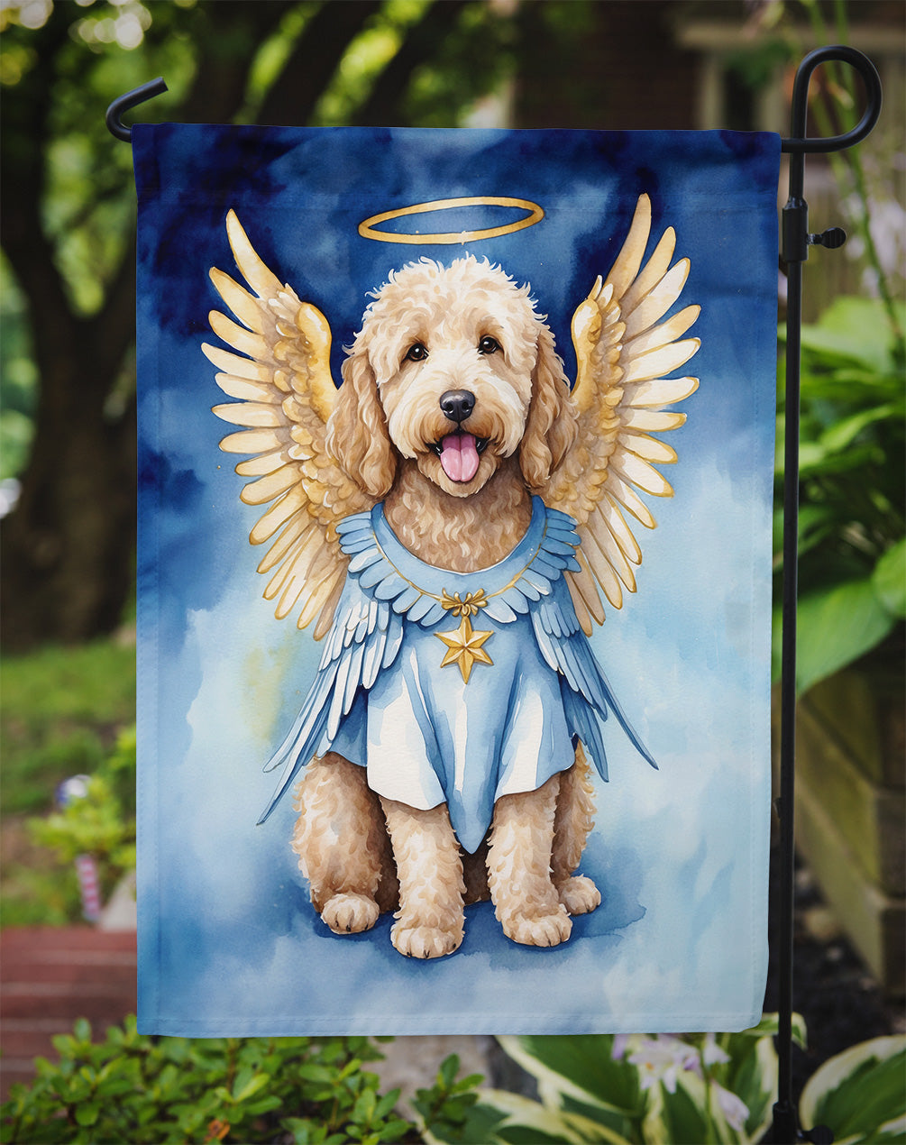 Goldendoodle My Angel Garden Flag