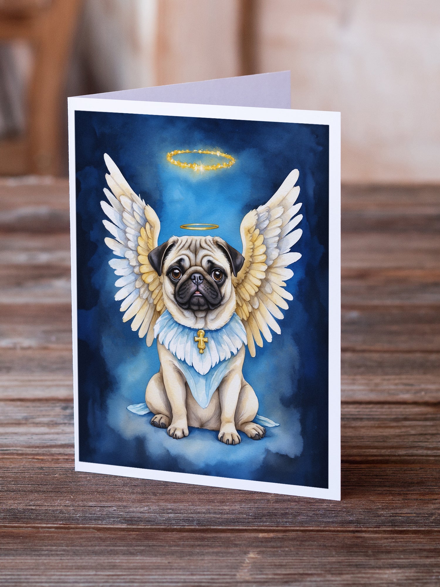 Pug My Angel Greeting Cards Pack of 8