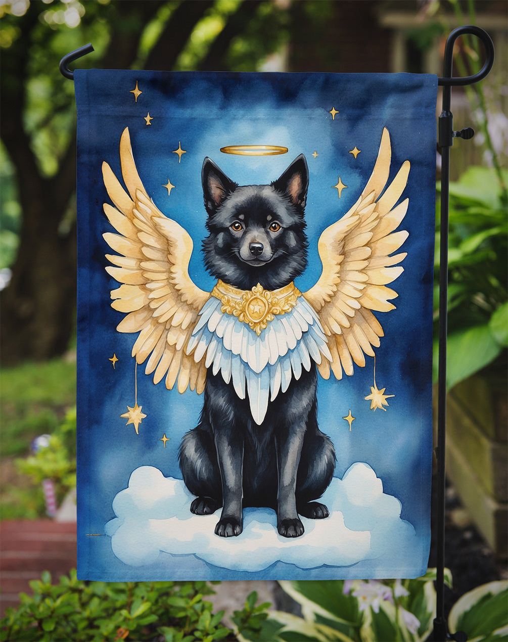 Schipperke My Angel Garden Flag