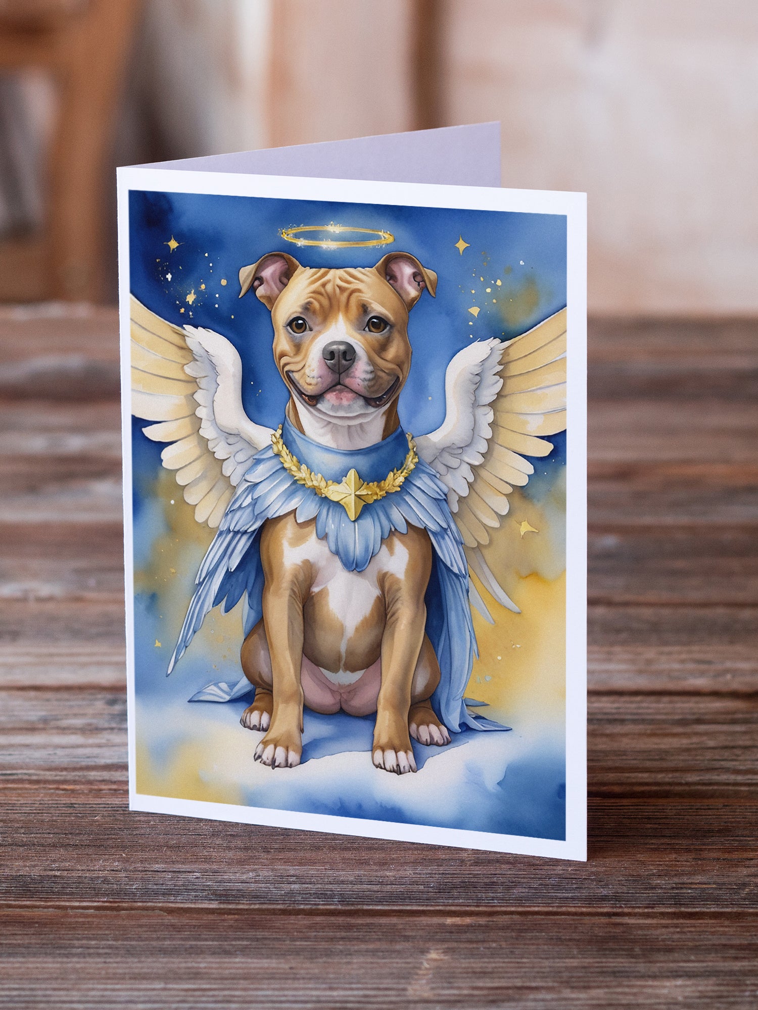 Buy this Staffordshire Bull Terrier My Angel Greeting Cards Pack of 8