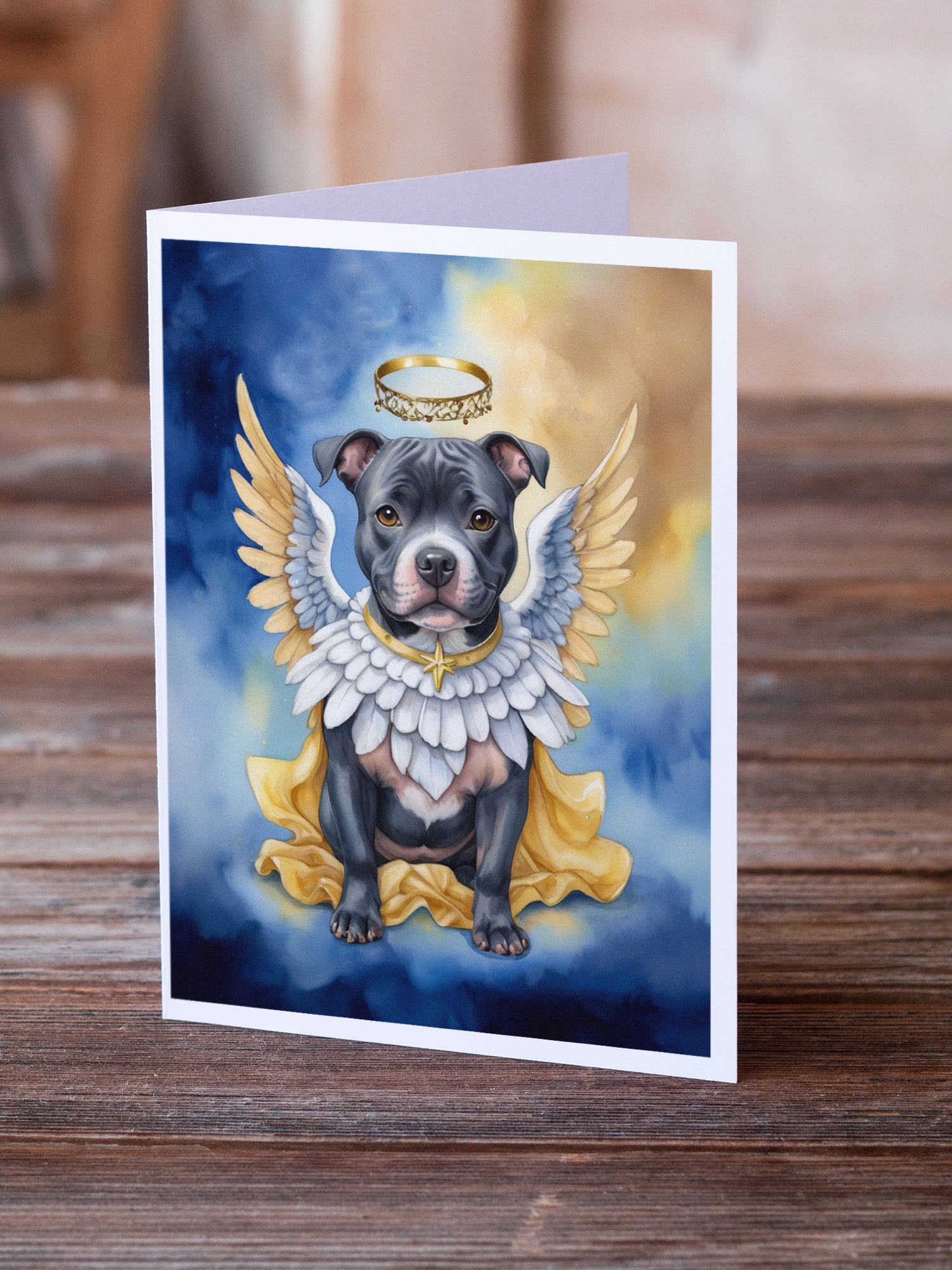 Buy this Staffordshire Bull Terrier My Angel Greeting Cards Pack of 8