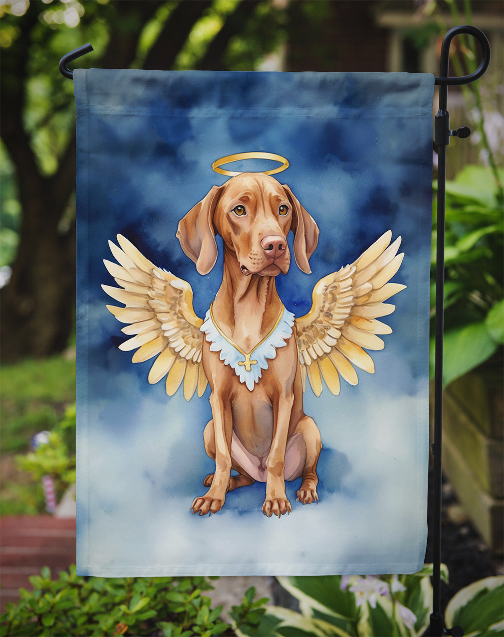 Vizsla My Angel Garden Flag