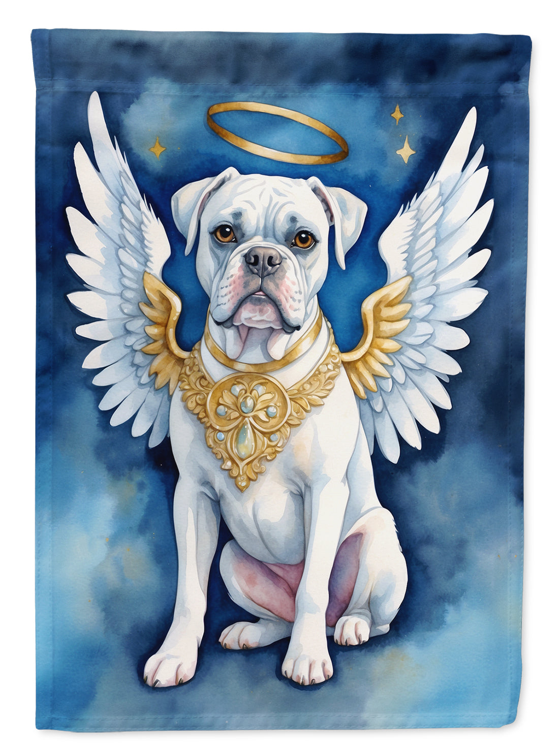 Buy this White Boxer My Angel Garden Flag