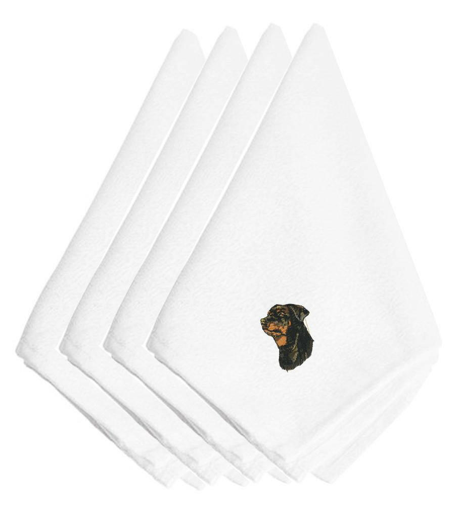 Rottweiler Embroidered Napkins Set of 4 EMBT1747NPKE by Caroline&#39;s Treasures