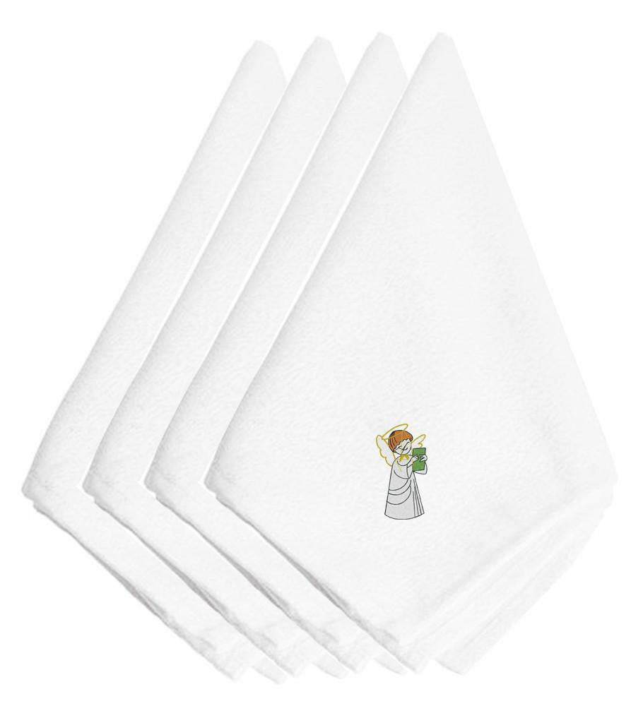 Christmas Angel Embroidered Napkins Set of 4 EMBT2071NPKE by Caroline's Treasures