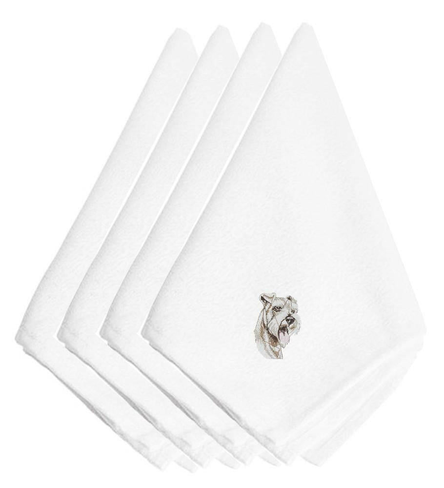 Schnauzer Embroidered Napkins Set of 4 EMBT2368NPKE by Caroline's Treasures