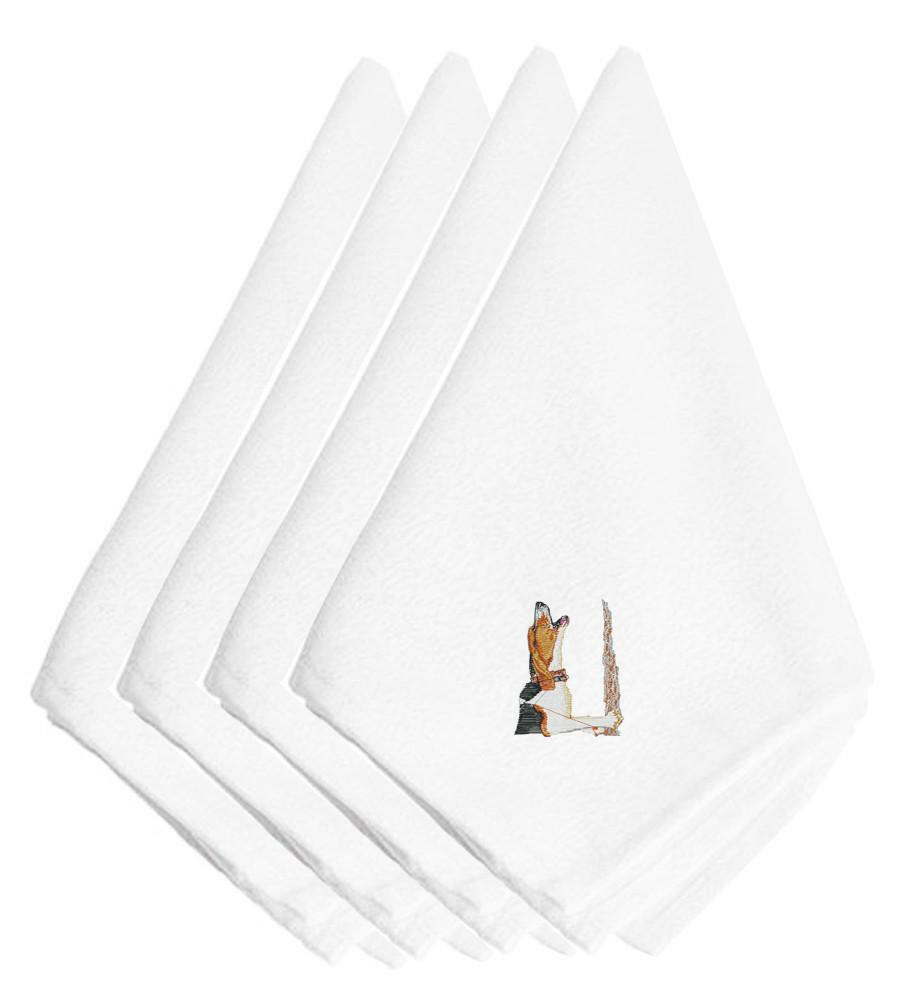 Coonhound Embroidered Napkins Set of 4 EMBT2711NPKE by Caroline's Treasures