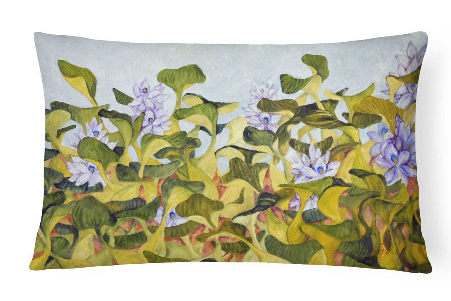 Buy this Water Hyacinth by Ferris Hotard Canvas Fabric Decorative Pillow