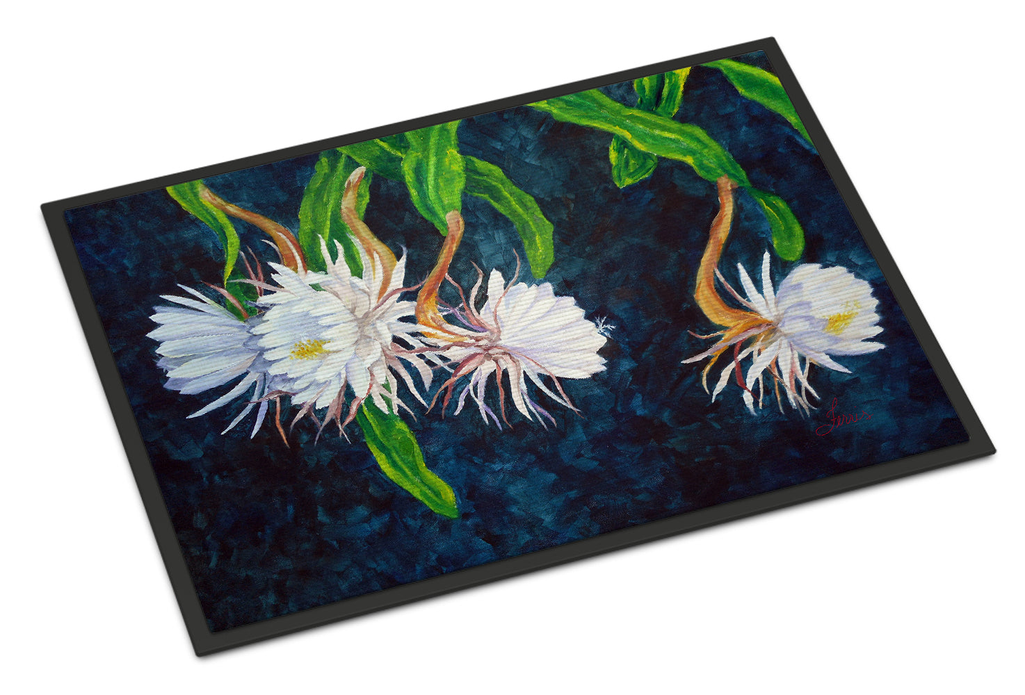 Night Blooming Cereus by Ferris Hotard Indoor or Outdoor Mat 18x27 - the-store.com