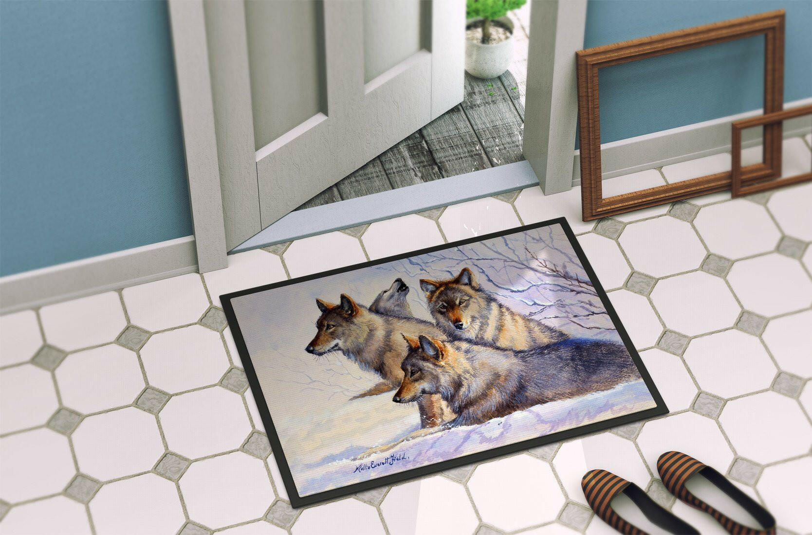 Wolves by Mollie Field Indoor or Outdoor Mat 24x36 FMF0007JMAT - the-store.com