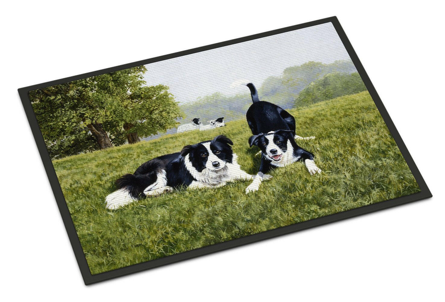 Let's Play Border Collie Indoor or Outdoor Mat 24x36 FRF0014JMAT - the-store.com