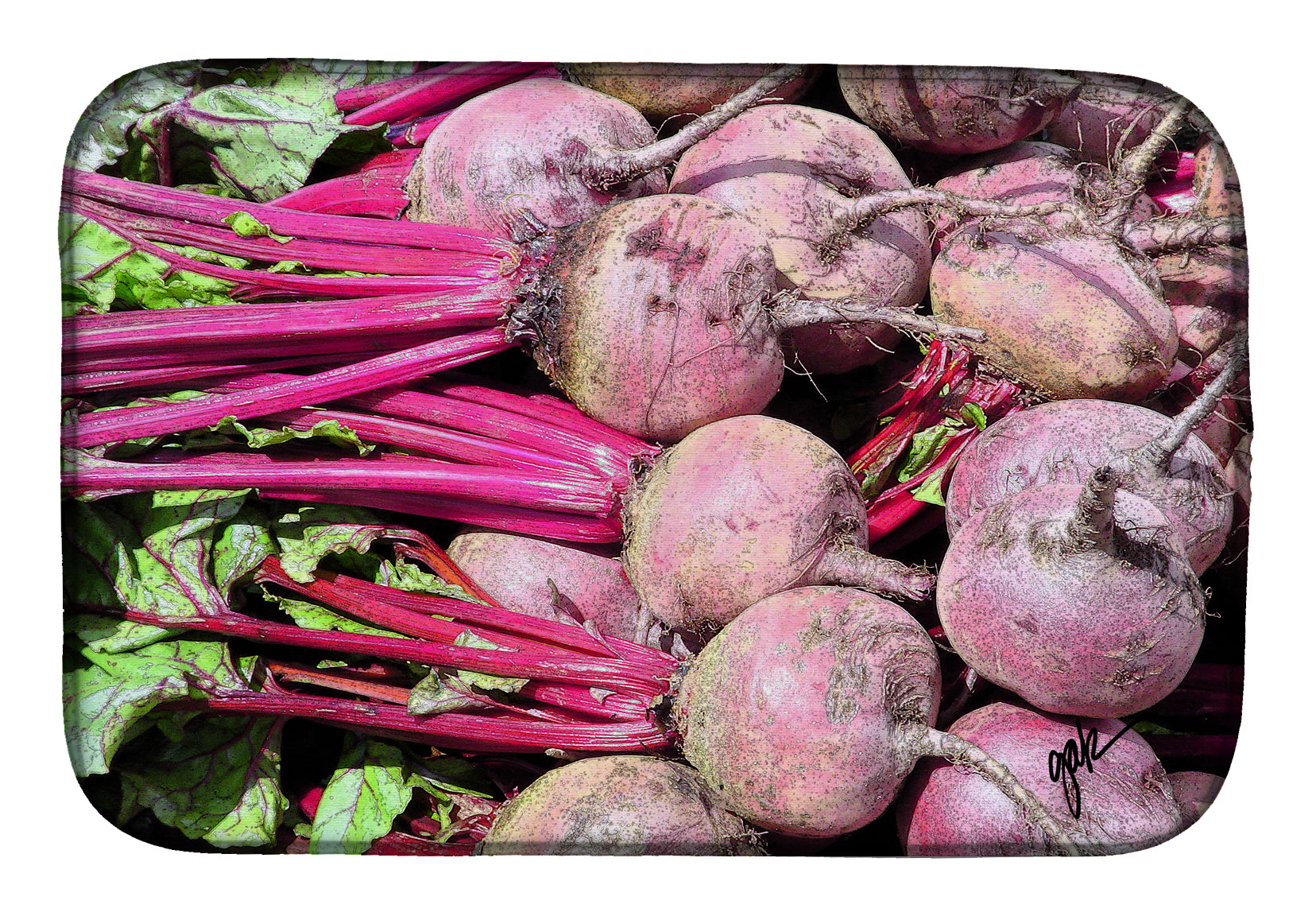 Beets by Gary Kwiatek Dish Drying Mat  the-store.com.