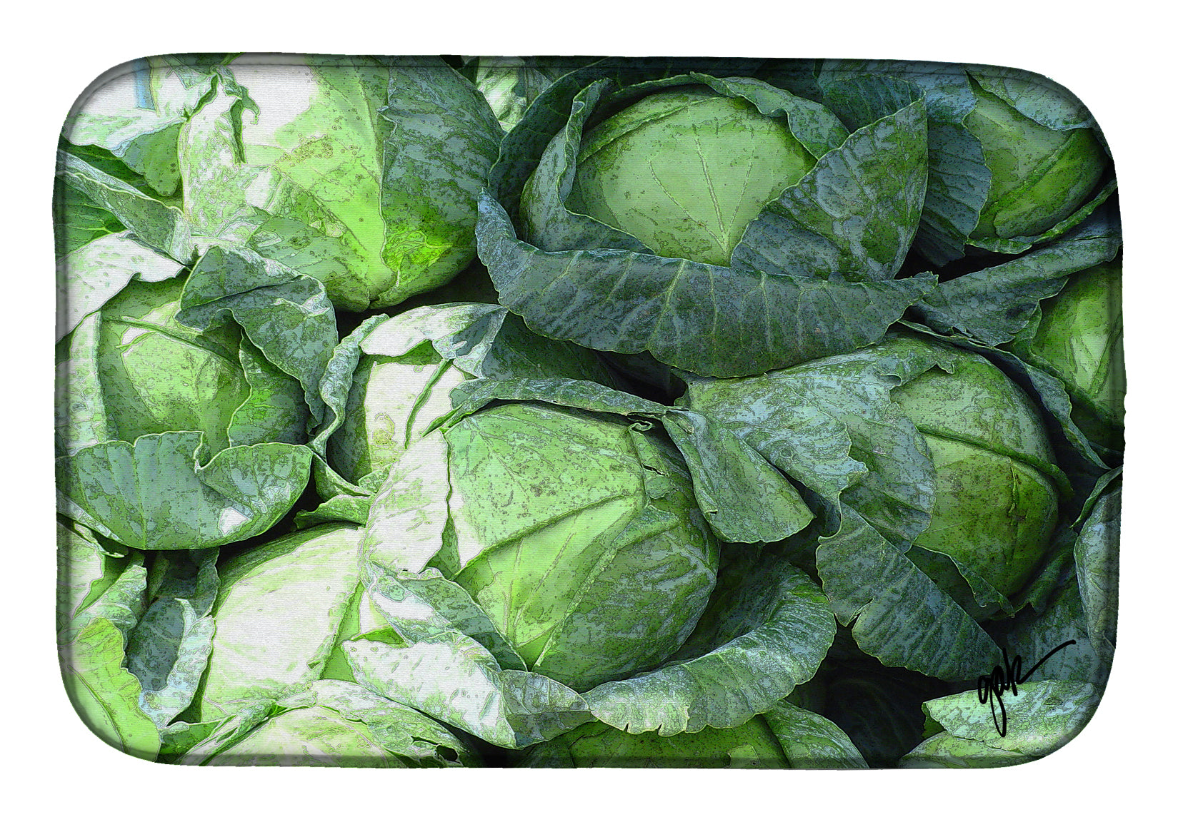 Cabbage by Gary Kwiatek Dish Drying Mat