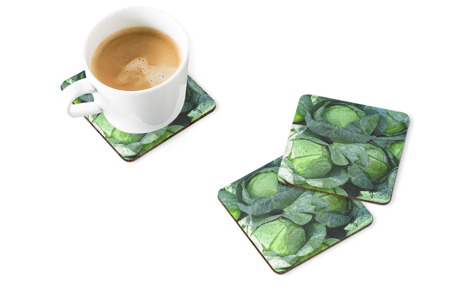 Cabbage by Gary Kwiatek Foam Coaster Set of 4 - the-store.com