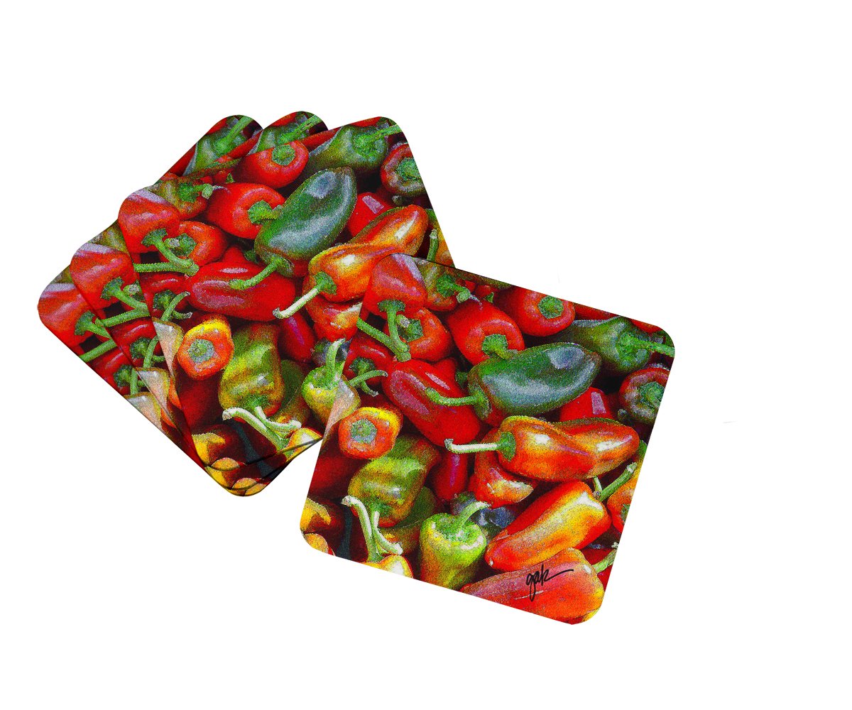 Buy this Chilis by Gary Kwiatek Foam Coaster Set of 4