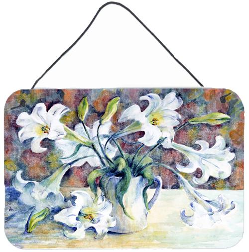 Easter Lillies Wall or Door Hanging Prints GFGO0014DS812 by Caroline's Treasures