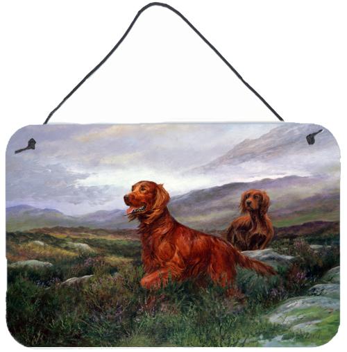 Irish Setters by Elizabeth Halstead Wall or Door Hanging Prints by Caroline's Treasures