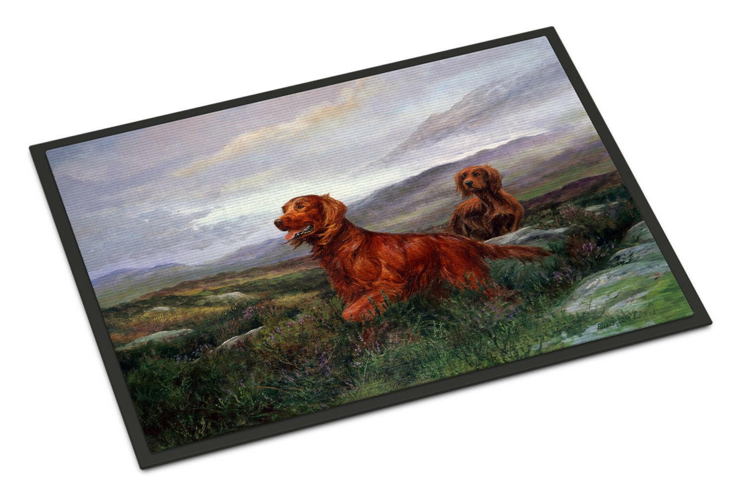 Irish Setters by Elizabeth Halstead Indoor or Outdoor Mat 24x36 HEH0081JMAT - the-store.com