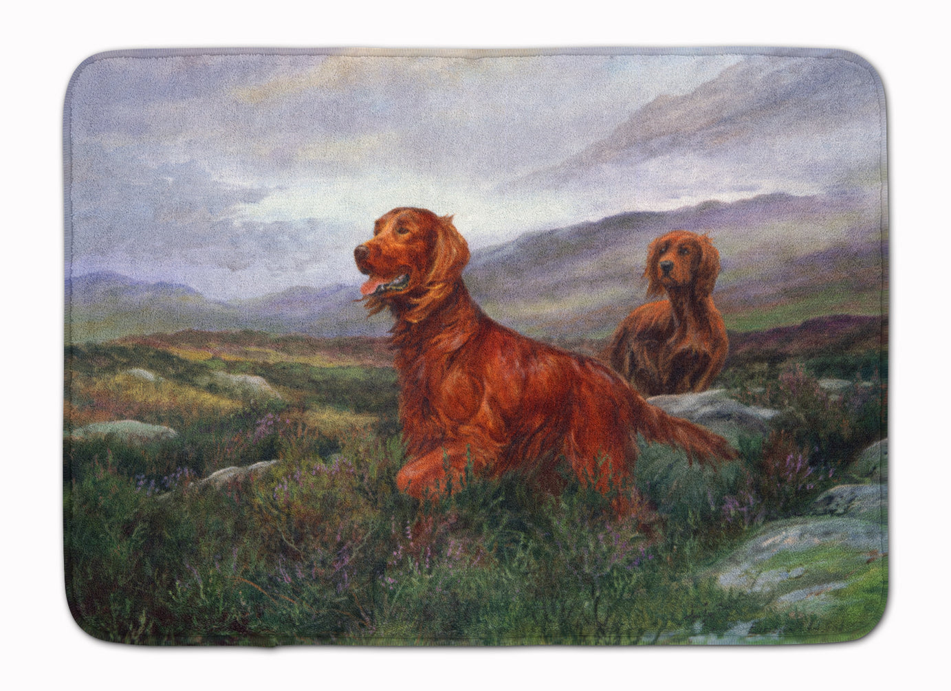 Irish Setters by Elizabeth Halstead Machine Washable Memory Foam Mat HEH0081RUG - the-store.com