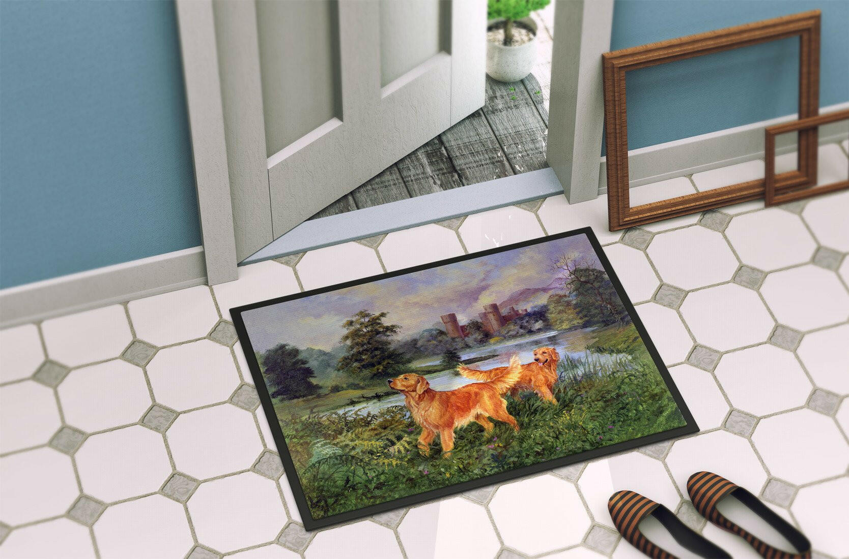 Golden Retrievers Indoor or Outdoor Mat 24x36 HEH0098JMAT - the-store.com