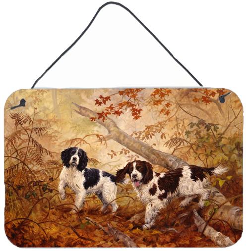 Springer Spaniels by Elizabeth Halstead Wall or Door Hanging Prints HEH0139DS812 by Caroline's Treasures