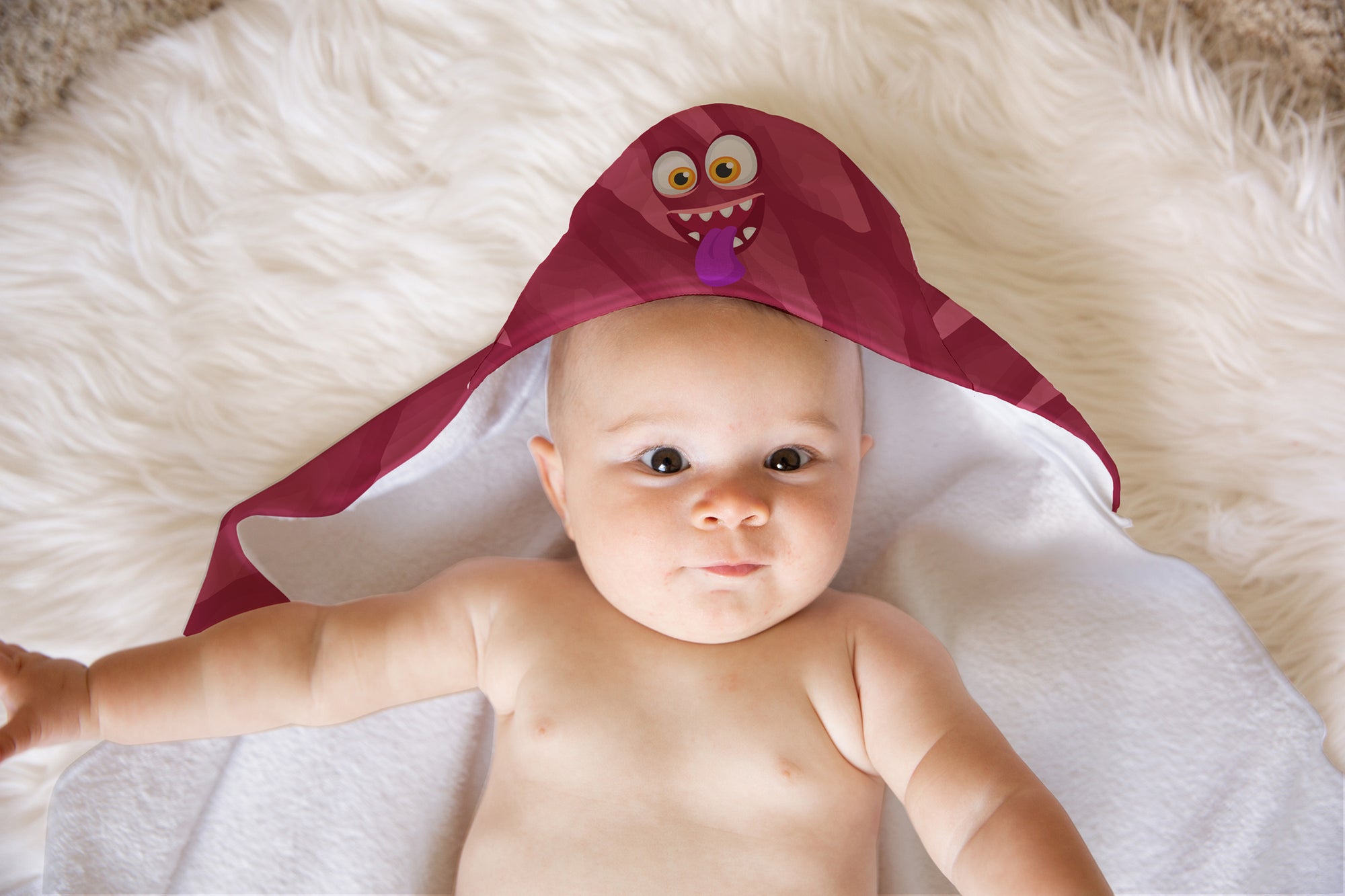 Buy this Red Monster Soft and Absorbent Hooded Baby Towel