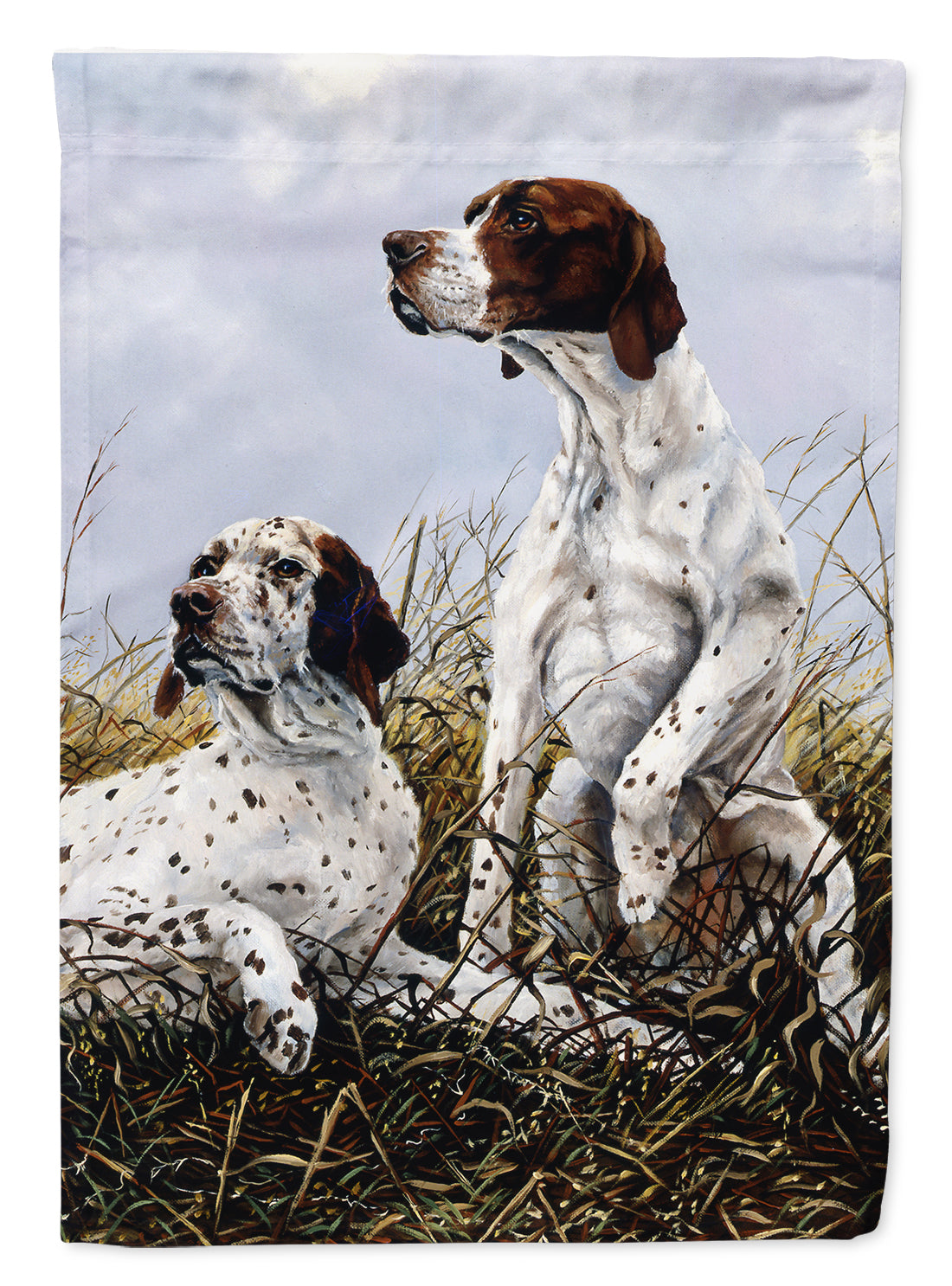 English Pointer by Michael Herring Flag Garden Size HMHE0011GF.