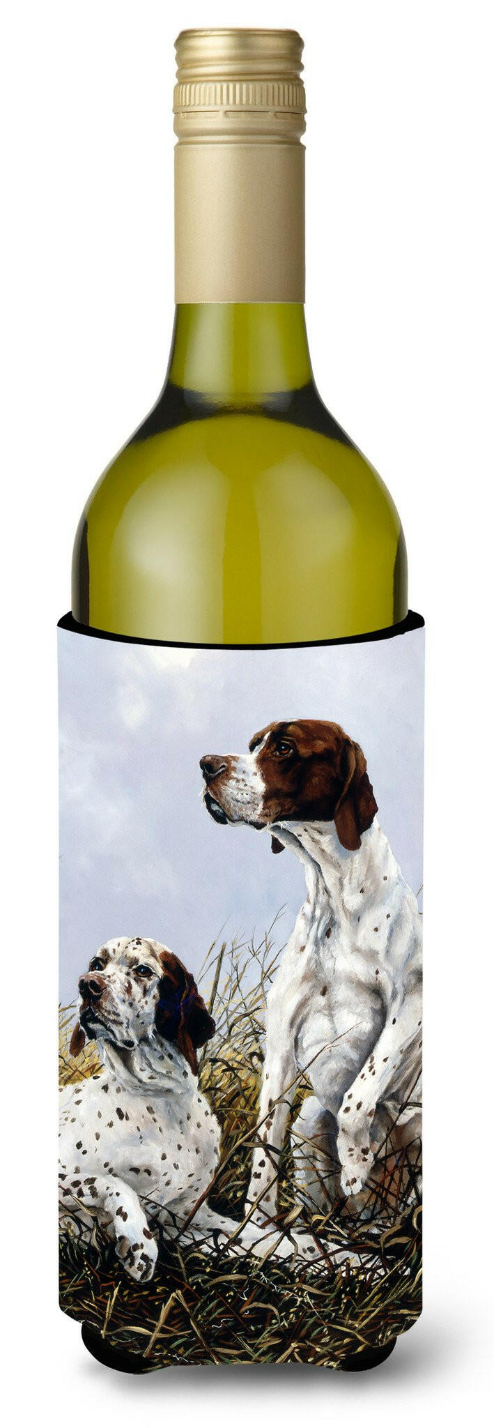 English Pointer by Michael Herring Wine Bottle Beverage Insulator Hugger HMHE0011LITERK by Caroline's Treasures