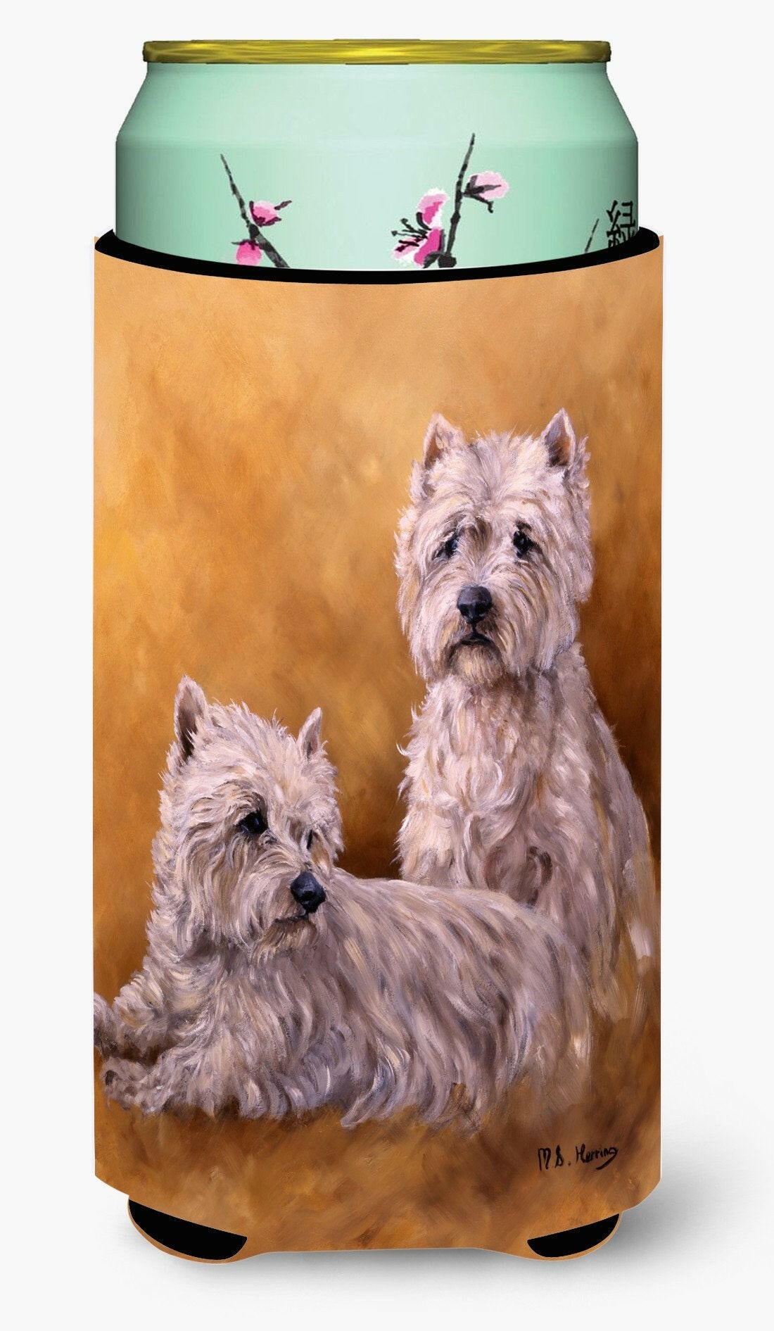 Westies by Michael Herring Tall Boy Beverage Insulator Hugger HMHE0201TBC by Caroline&#39;s Treasures