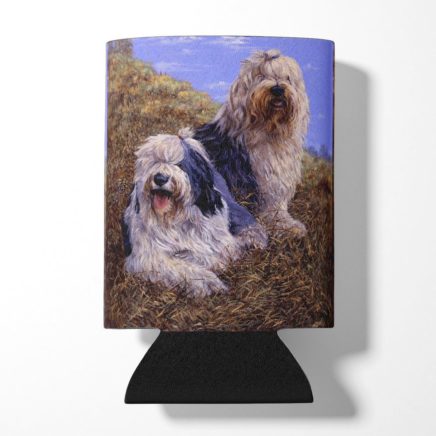 Old English Sheepdogs by Michael Herring Can or Bottle Hugger HMHE0229CC.