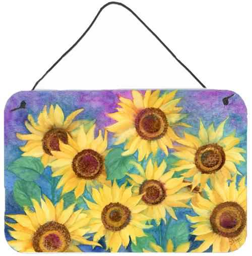 Sunflowers and Purple Wall or Door Hanging Prints IBD0247DS812 by Caroline&#39;s Treasures