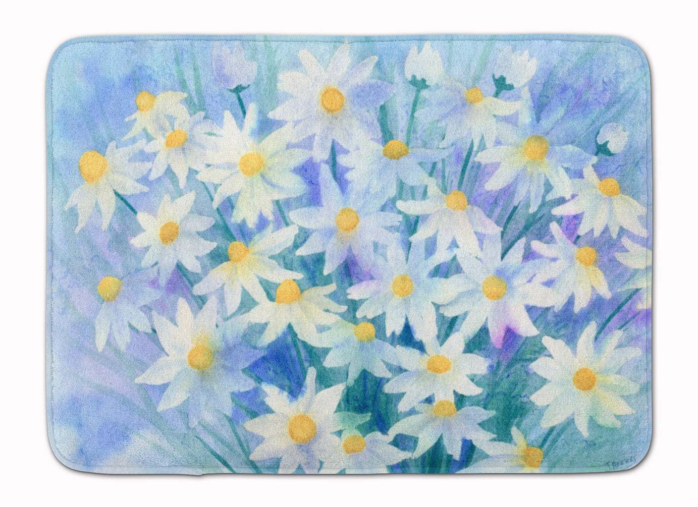 Light and Airy Daisies Machine Washable Memory Foam Mat IBD0255RUG - the-store.com