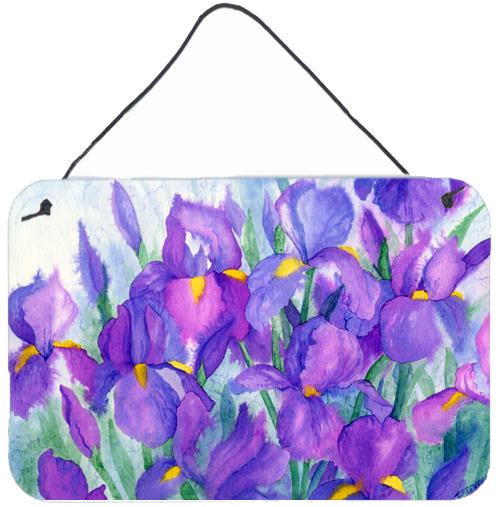 Purple Iris Wall or Door Hanging Prints by Caroline's Treasures