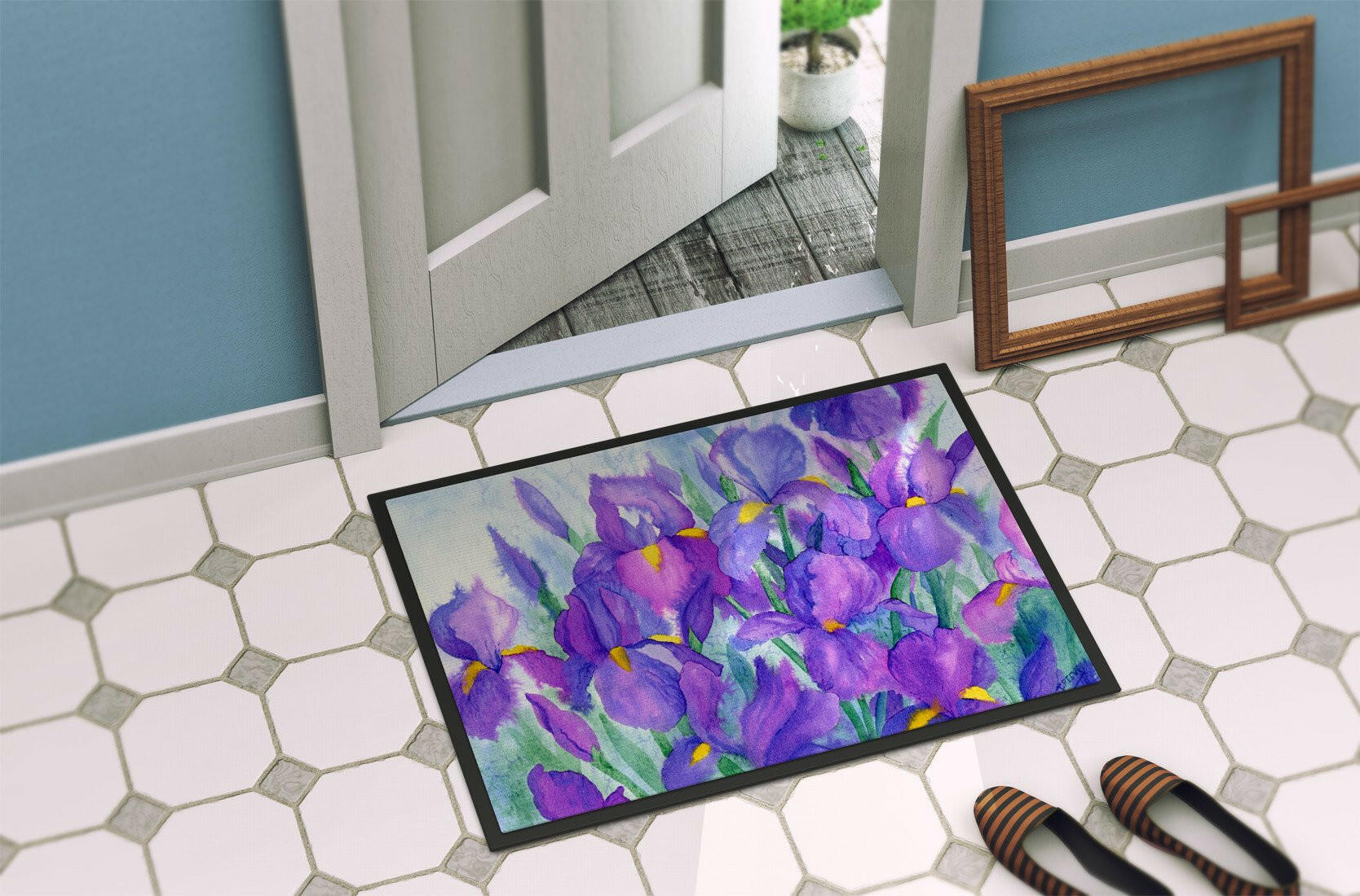 Purple Iris Indoor or Outdoor Mat 24x36 IBD0256JMAT - the-store.com