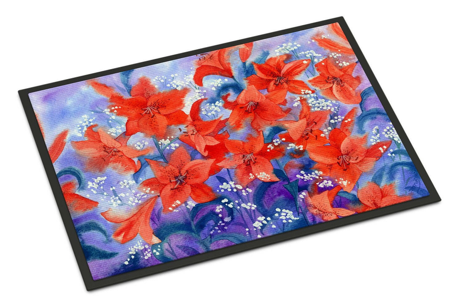 Lillies Indoor or Outdoor Mat 18x27 IBD0257MAT - the-store.com