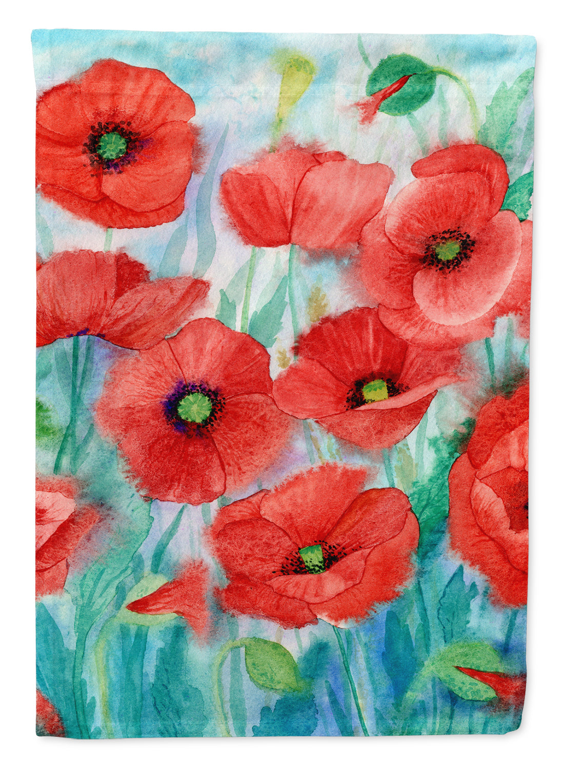 Poppies Flag Canvas House Size IBD0258CHF  the-store.com.