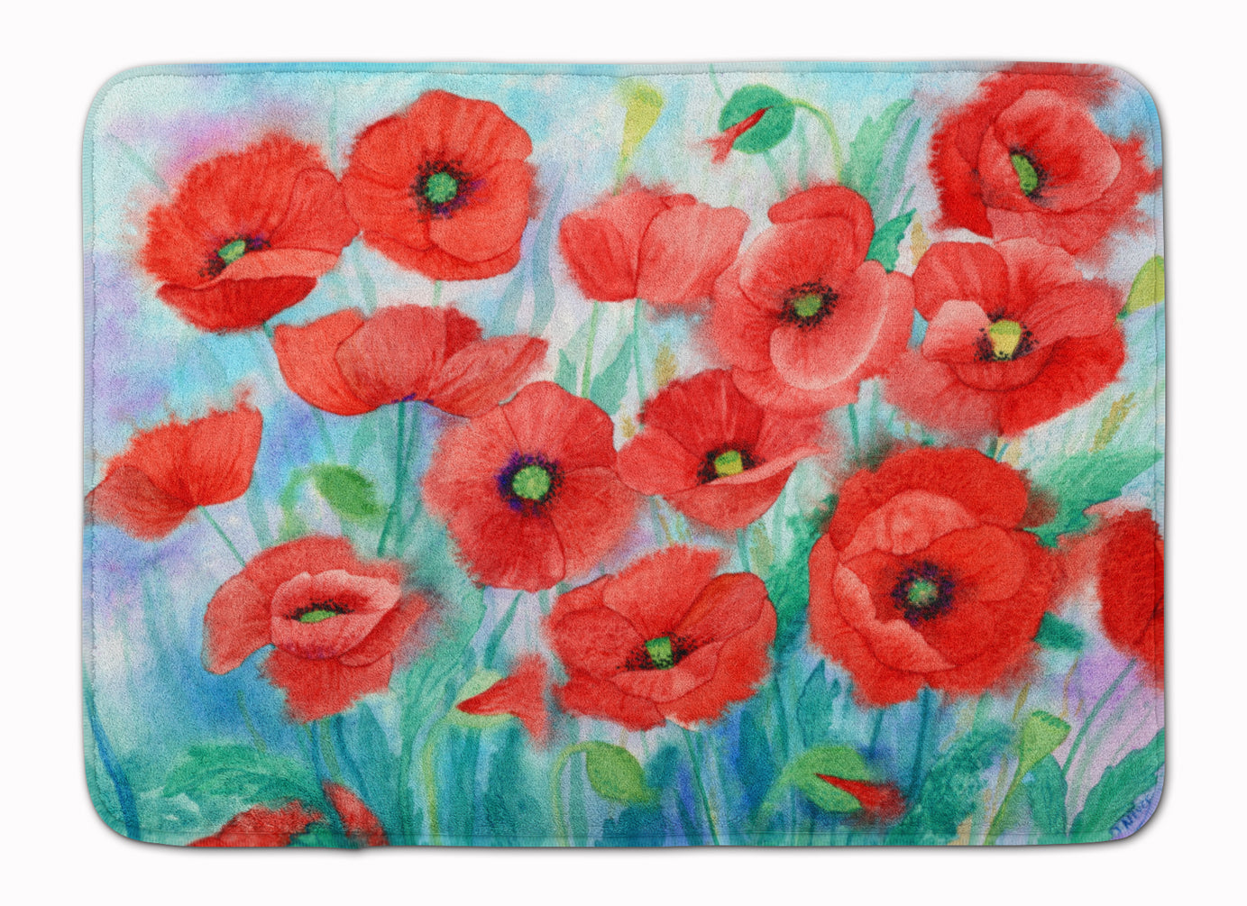 Poppies Machine Washable Memory Foam Mat IBD0258RUG - the-store.com